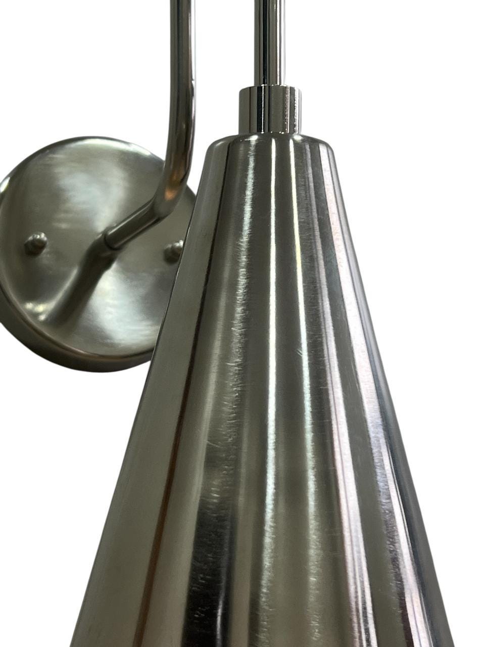 Mid-Century Modern Chrome Wall Sconce: Handmade 1-Light Fixture - Image 11
