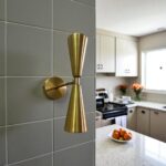 Mid-Century Modern Brass Diabolo Wall Sconce Retro Home Lighting