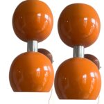Orange Sputnik Wall Sconce: Mid-Century Modern Lighting