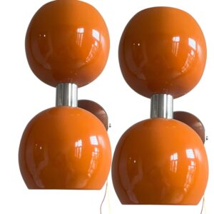 Orange Sputnik Wall Sconce: Mid-Century Modern Lighting