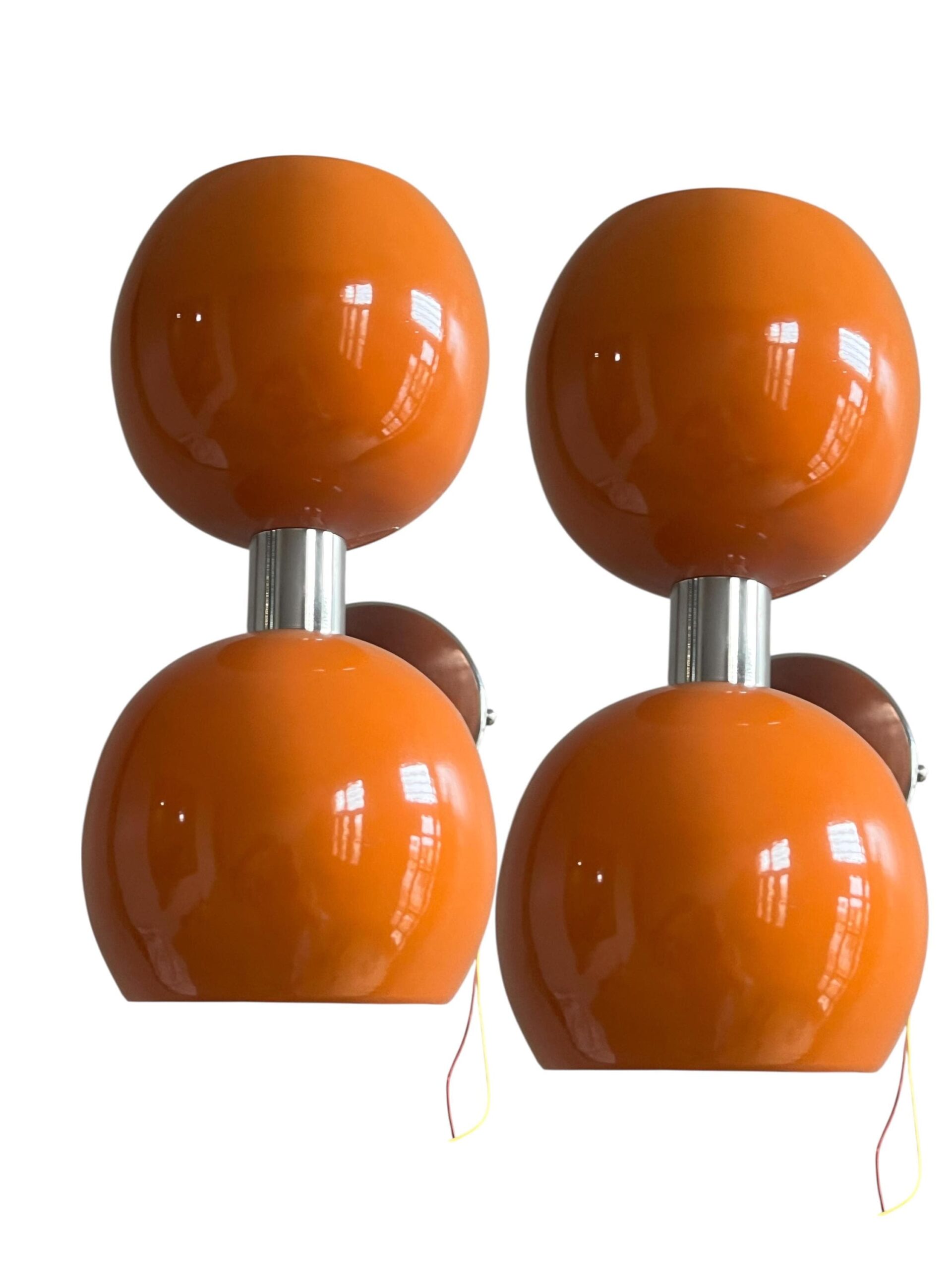 Orange Sputnik Wall Sconce: Mid-Century Modern Lighting