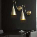 Handmade Brass Mid Century Modern Wall Sconce – Minimalist Lighting