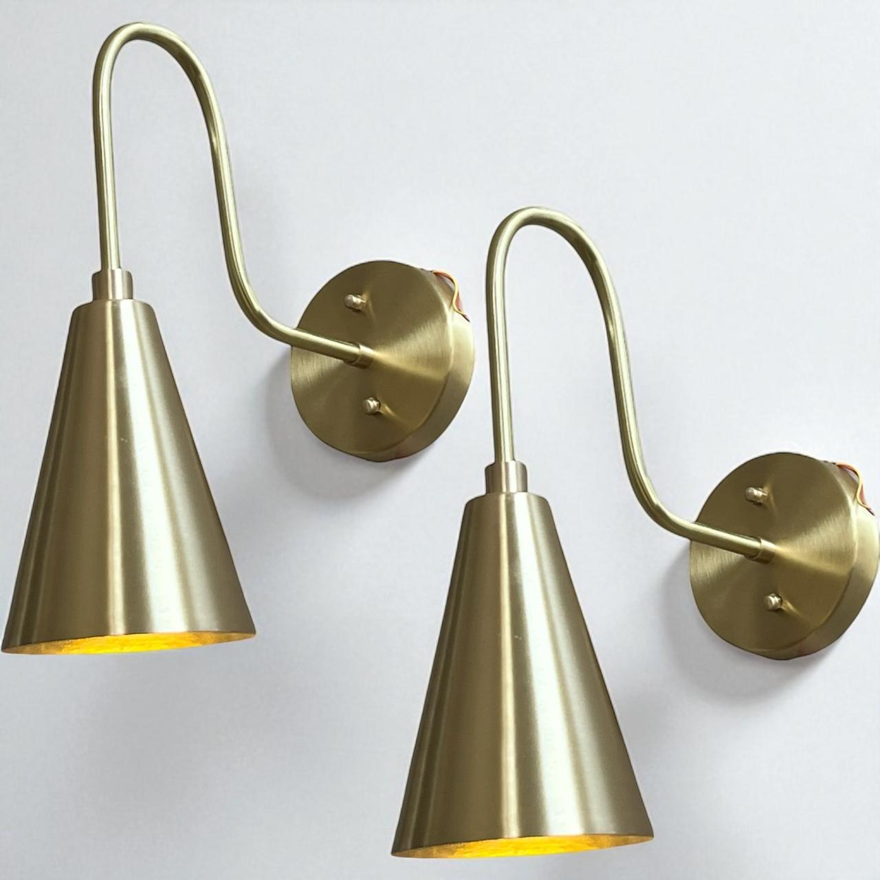 Mid-Century Modern Wall Sconce Brown Finish Vanity Light for Bedroom - Image 2