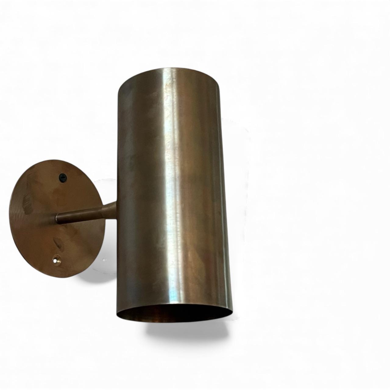 Brass Cylinder Modern Wall Light Mid Century Modern Contemporary Hardwired Lighting - Image 9