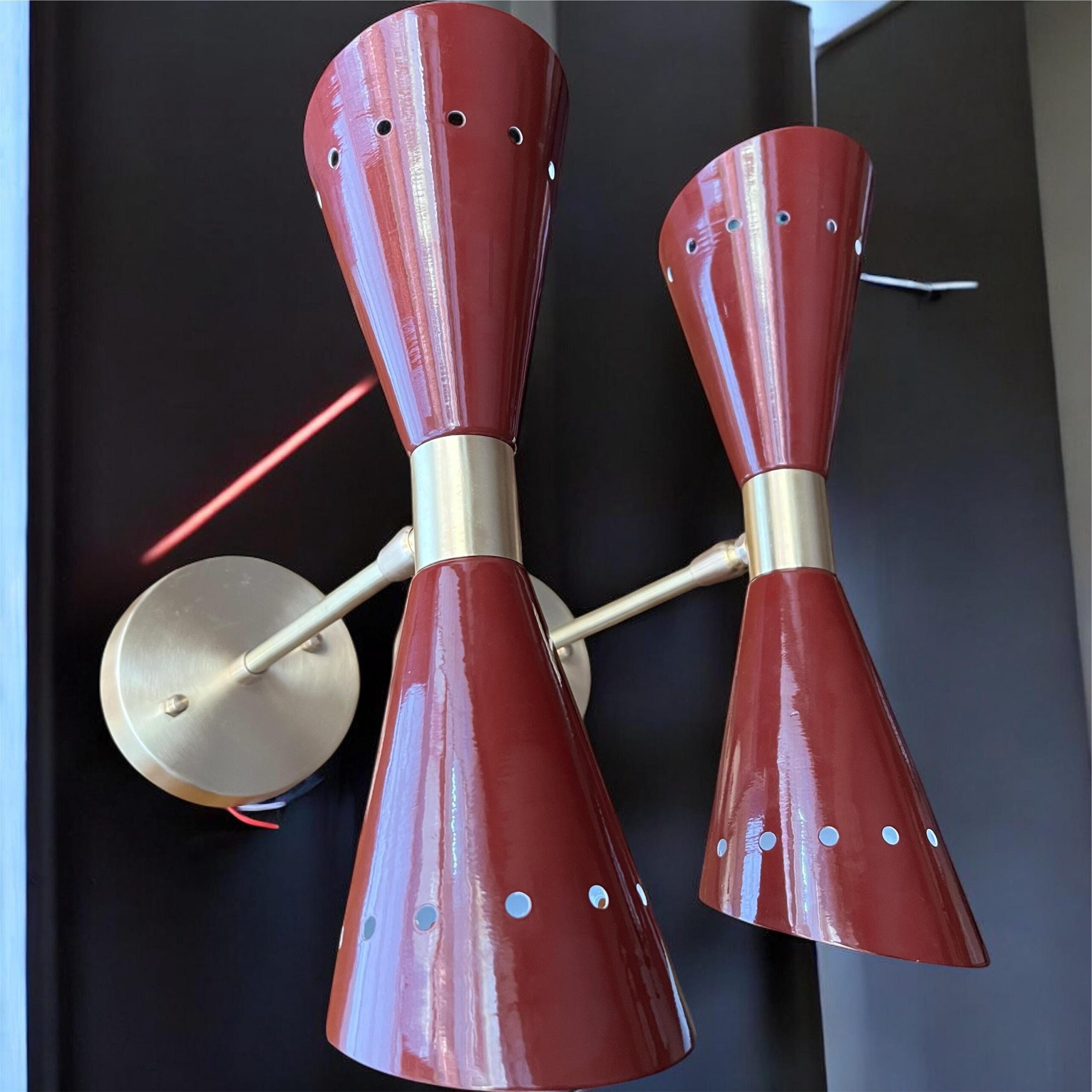 Diabolo Wall Sconce – Mid-Century Modern Brass Light Fixture | Custom Finish - Image 7