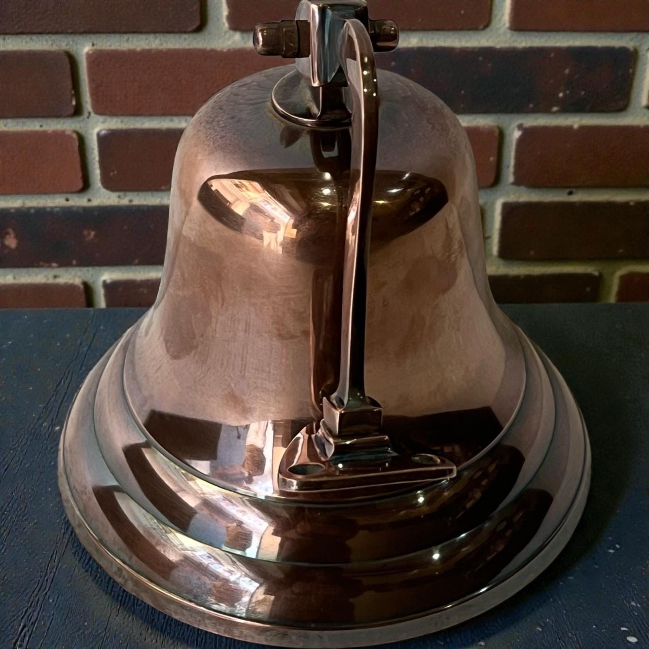 6 inch Personalized Copper Finish Nautical Home Decor hanging Brass Bell - Image 14