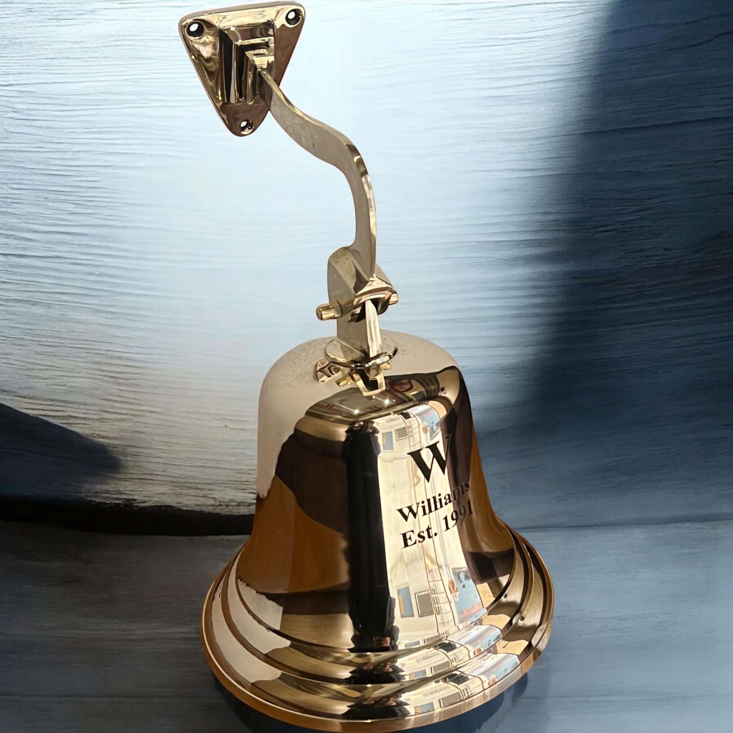 Nautical Ship Boat Wall Hanging Dinner Bell, Multiple Finishes - Image 14