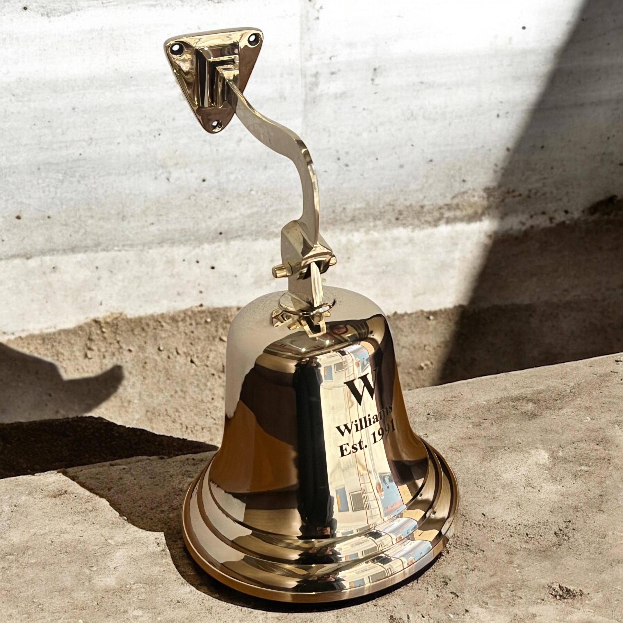Nautical Ship Boat Wall Hanging Dinner Bell, Multiple Finishes - Image 2
