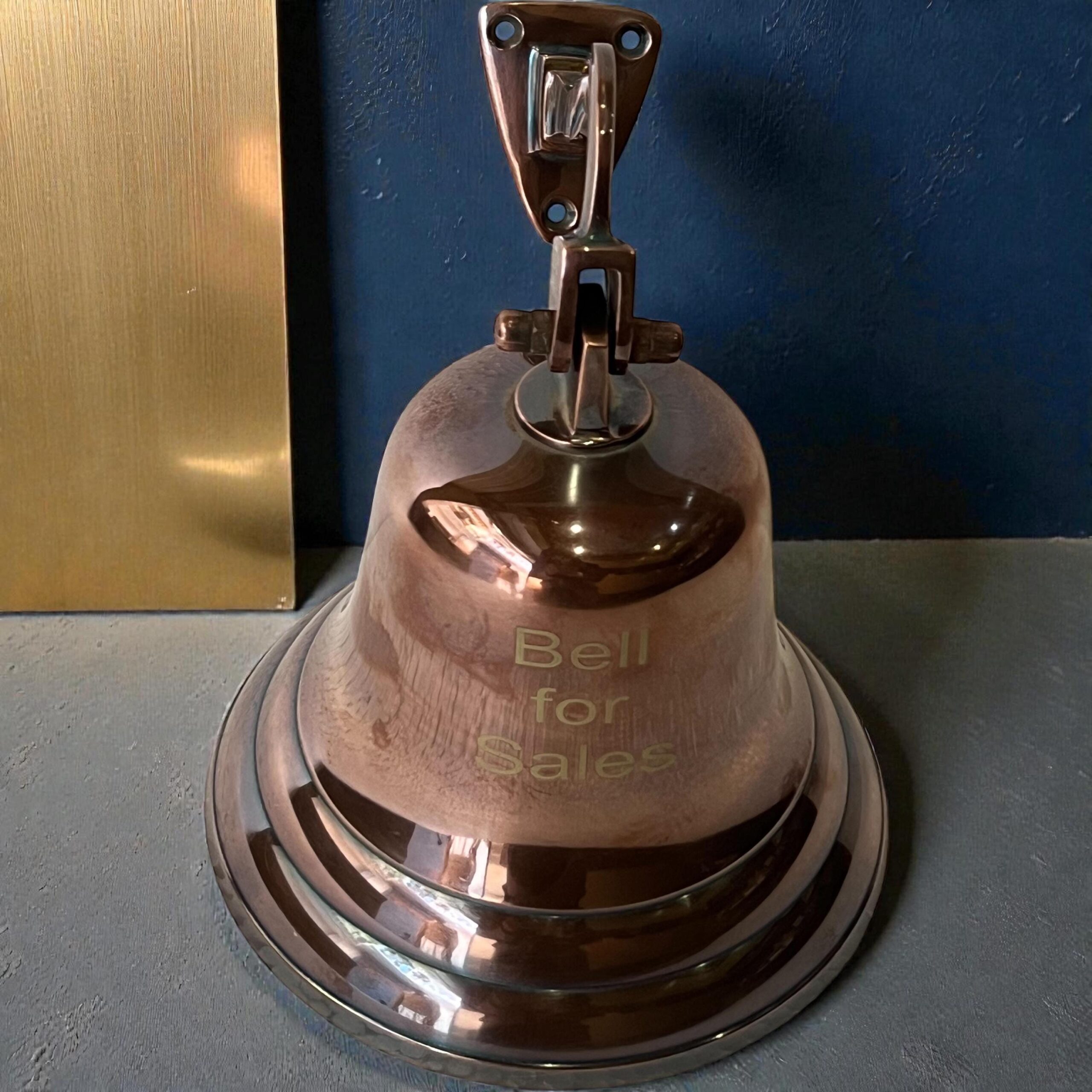 6 inch Personalized Copper Finish Nautical Home Decor hanging Brass Bell - Image 2