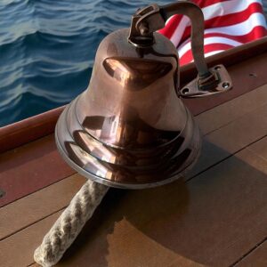 6 inch Personalized Copper Finish Nautical Home Decor hanging Brass Bell