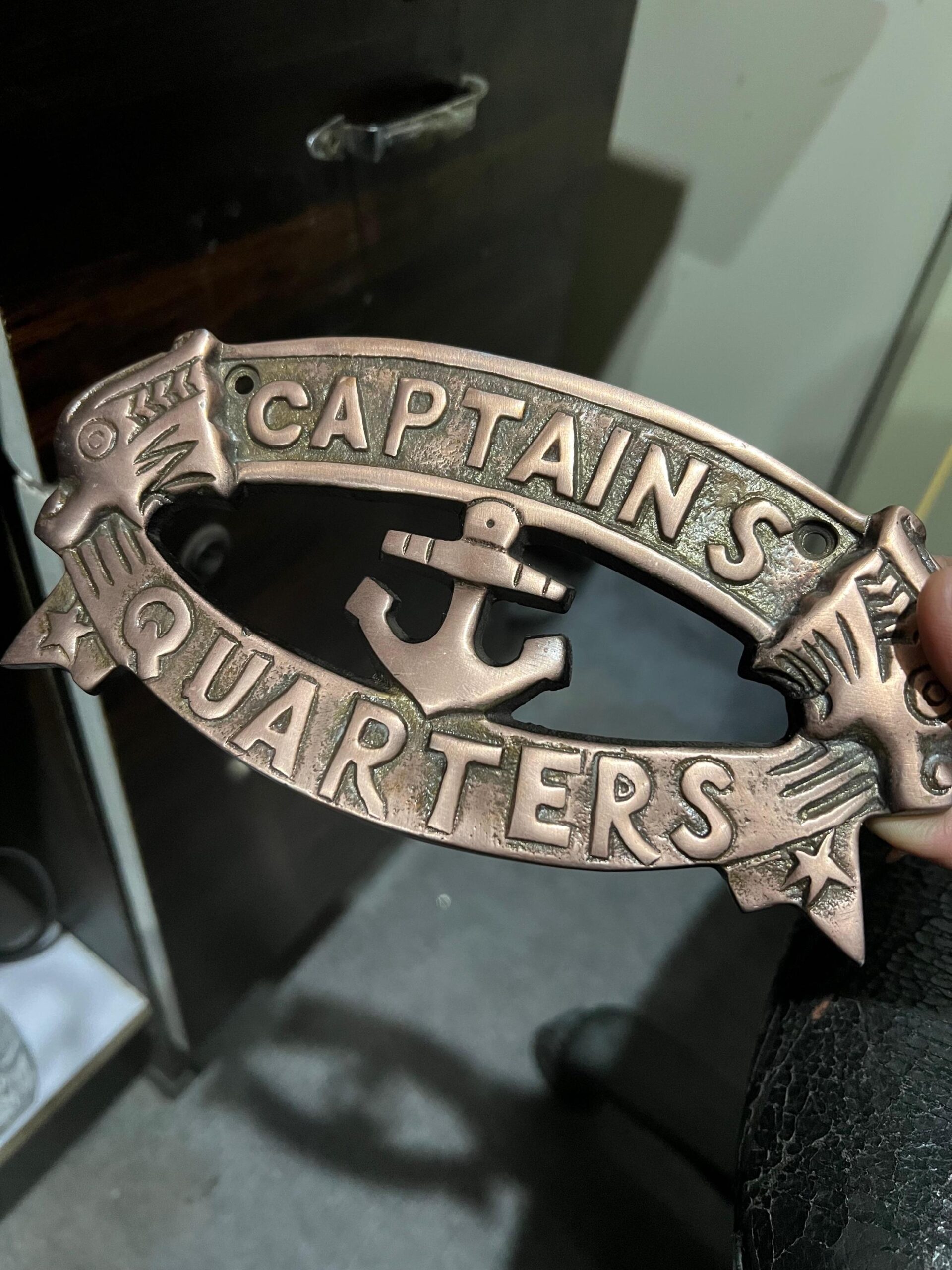 Captain’s Quarters Door Plate | Solid Brass Nautical Sign | Chrome Finish Maritime Decor - Image 18