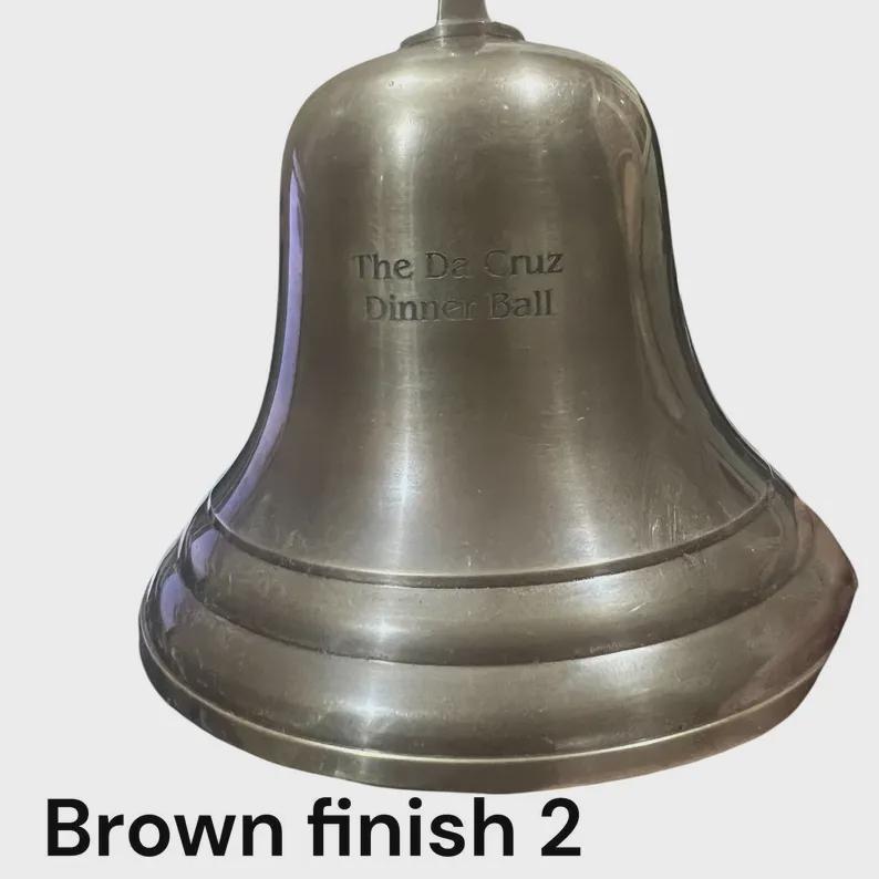 Nautical Ship Boat Wall Hanging Dinner Bell, Multiple Finishes - Image 10