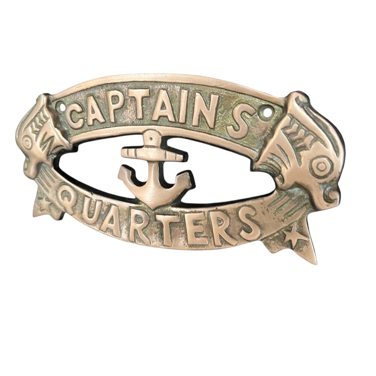 Captain’s Quarters Door Plate | Solid Brass Nautical Sign | Chrome Finish Maritime Decor - Image 6