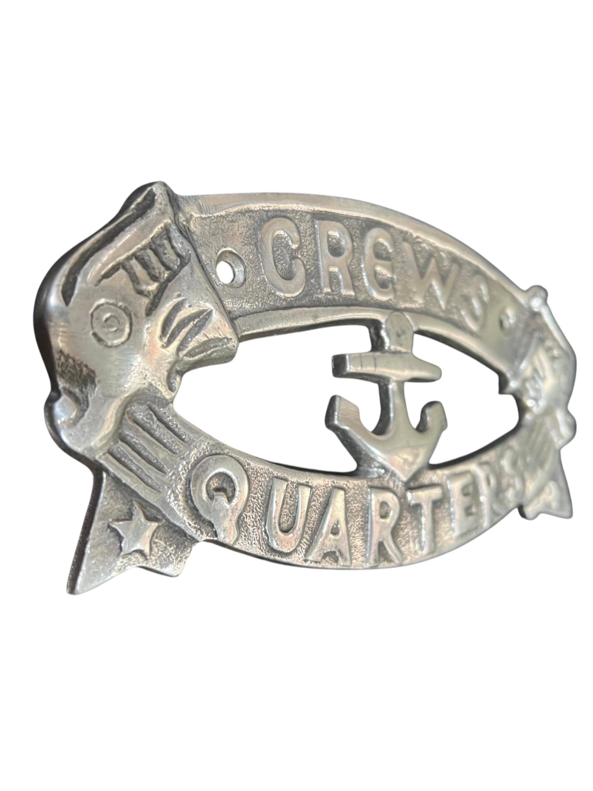 Captain’s Quarters Door Plate | Solid Brass Nautical Sign | Chrome Finish Maritime Decor - Image 14