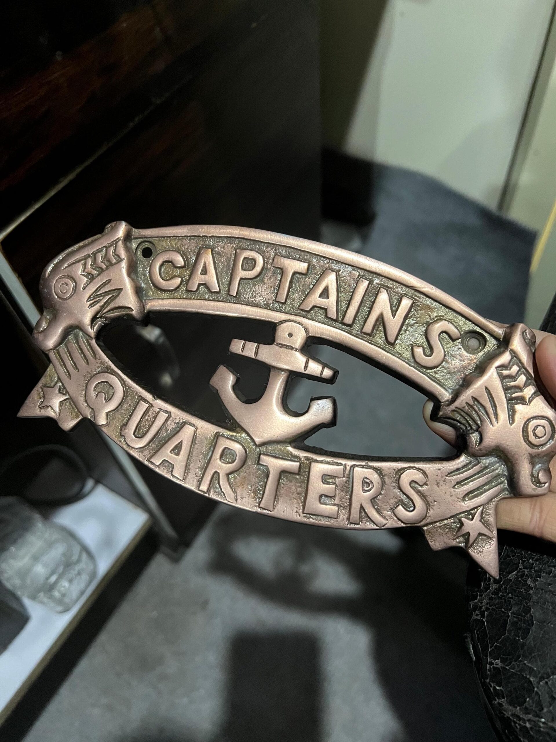 Captain’s Quarters Door Plate | Solid Brass Nautical Sign | Chrome Finish Maritime Decor - Image 20