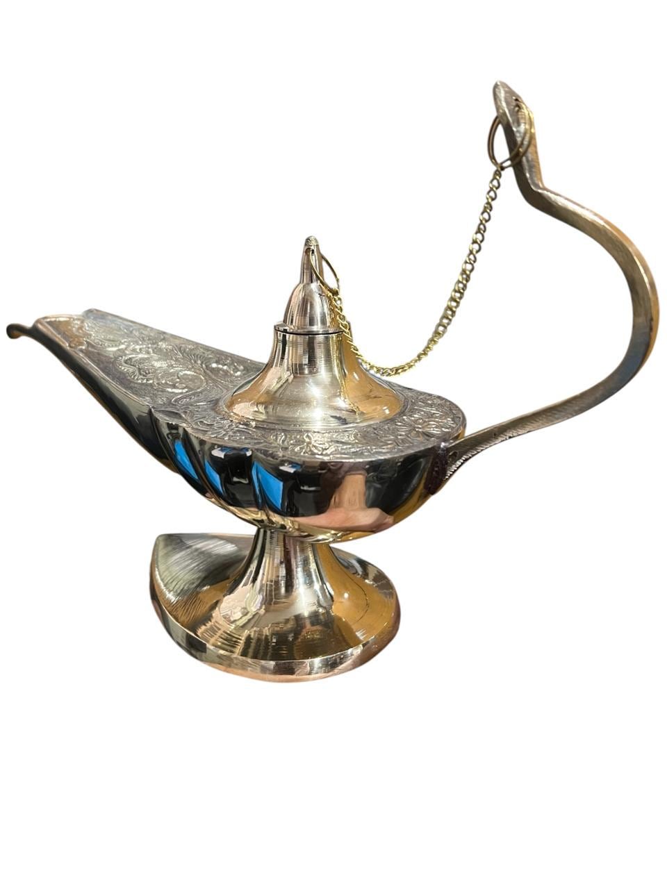 Brass Aladdin Oil Lamp – Genie Style Chirag Lamp - Image 8