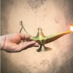 Brass Aladdin Oil Lamp – Genie Style Chirag Lamp