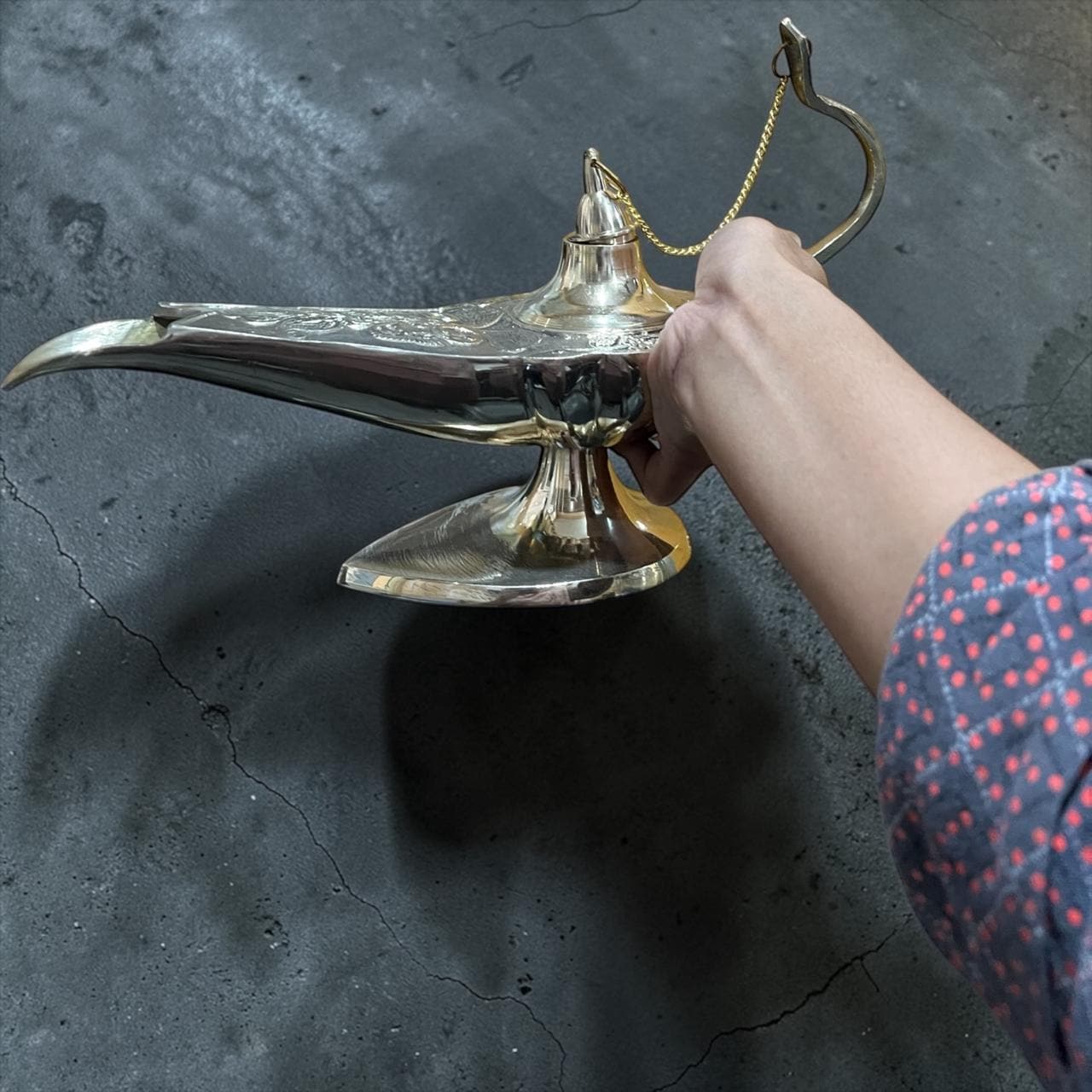 Brass Aladdin Oil Lamp – Genie Style Chirag Lamp - Image 13