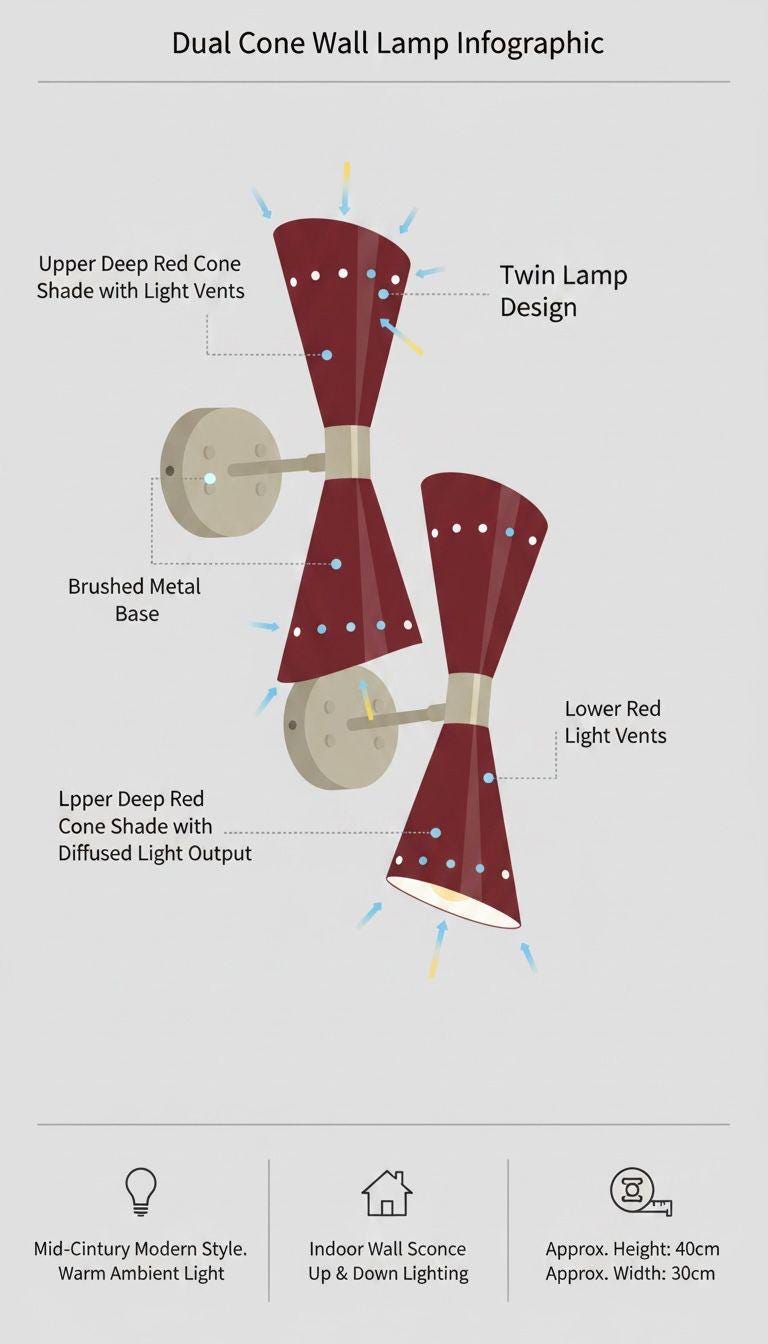 Diabolo Wall Sconce – Mid-Century Modern Brass Light Fixture | Custom Finish - Image 20