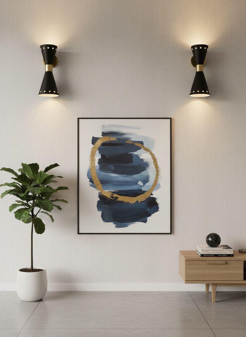 Black Mid-Century Diabolo Wall Sconce Modern Wall Light - Image 11