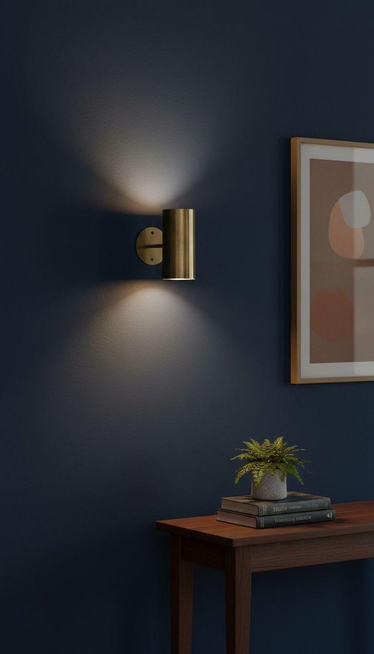 Brass Cylinder Modern Wall Light Mid Century Modern Contemporary Hardwired Lighting - Image 7