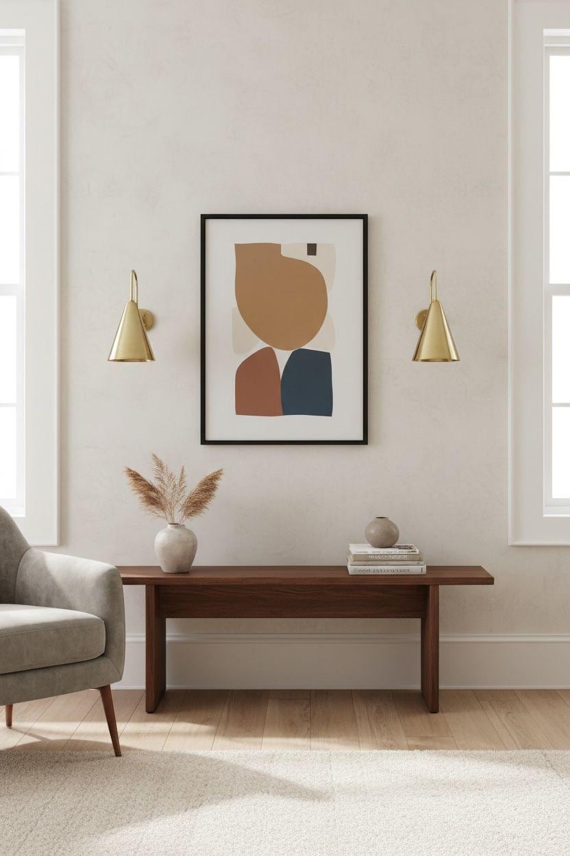 Mid-Century Modern Wall Sconce Brown Finish Vanity Light for Bedroom - Image 18