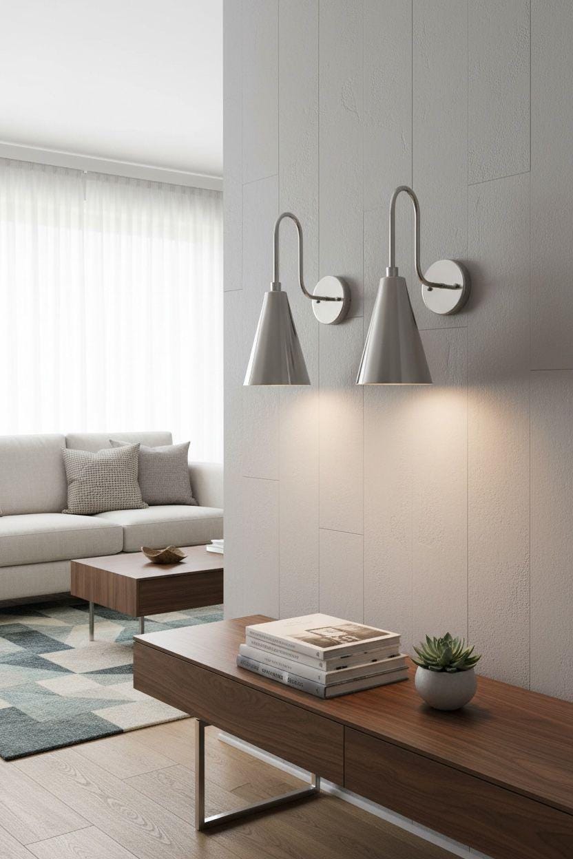 Mid-Century Modern Chrome Wall Sconce: Handmade 1-Light Fixture - Image 3