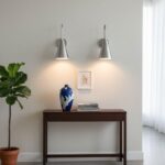 Mid-Century Modern Chrome Wall Sconce: Handmade 1-Light Fixture