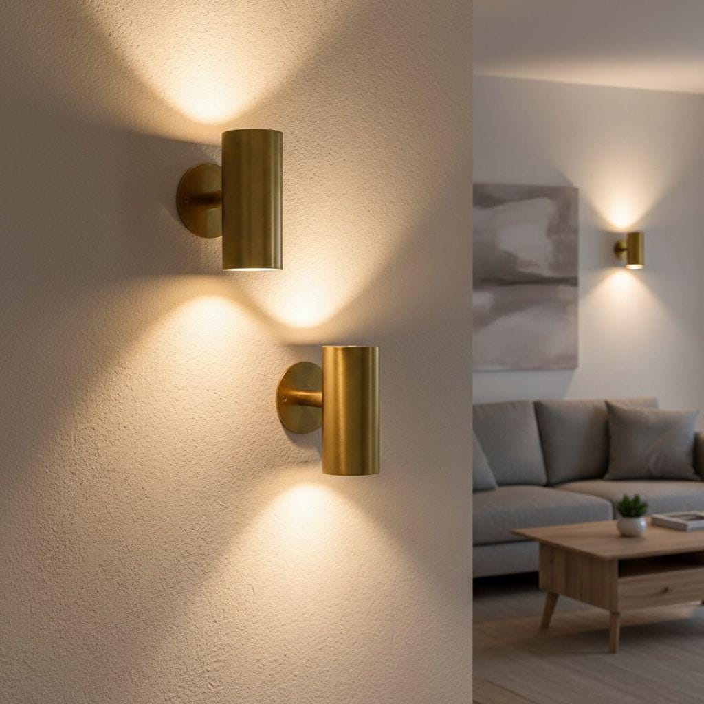 Modern Brass Wall Sconce: Indoor Light Fixture, E26/E27 Socket - Image 10