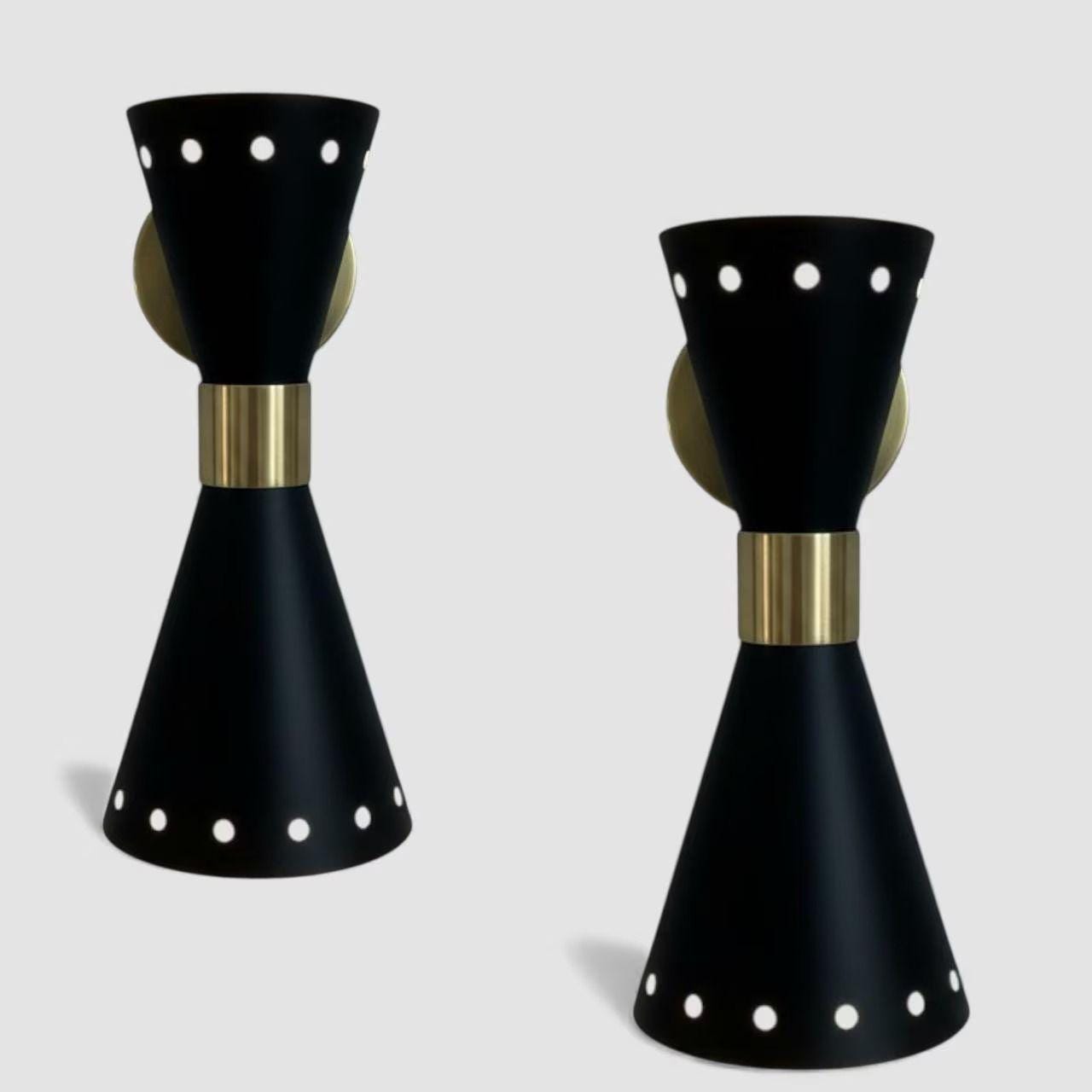Black Mid-Century Diabolo Wall Sconce Modern Wall Light - Image 17