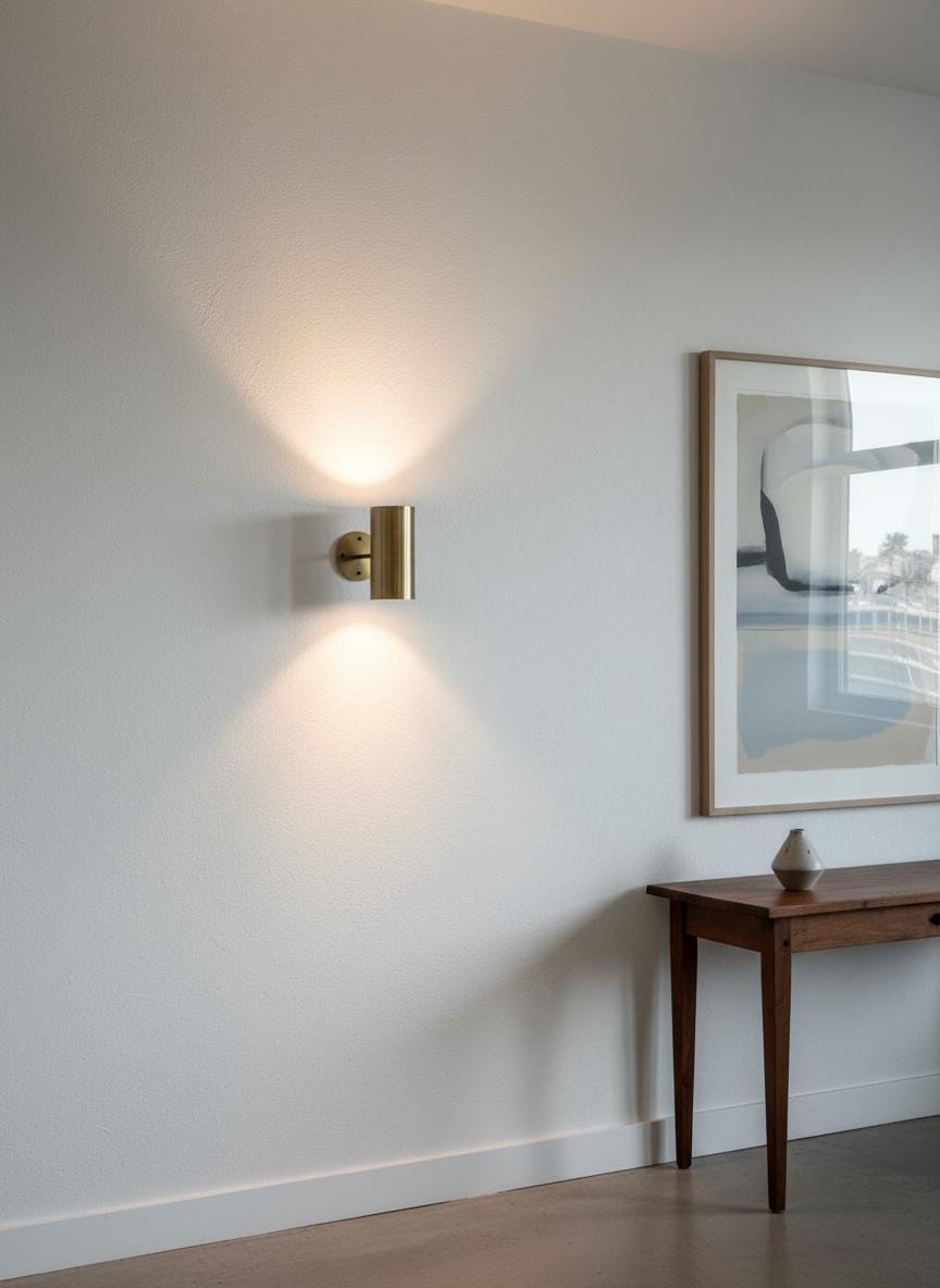 Brass Cylinder Modern Wall Light Mid Century Modern Contemporary Hardwired Lighting - Image 14