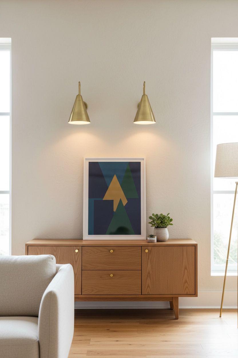 Mid-Century Modern Wall Sconce Brown Finish Vanity Light for Bedroom - Image 19
