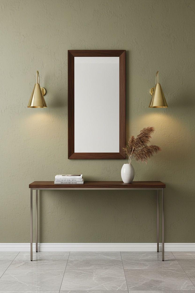 Mid-Century Modern Wall Sconce Brown Finish Vanity Light for Bedroom - Image 14