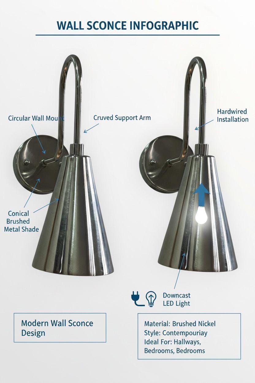 Mid-Century Modern Chrome Wall Sconce: Handmade 1-Light Fixture - Image 20