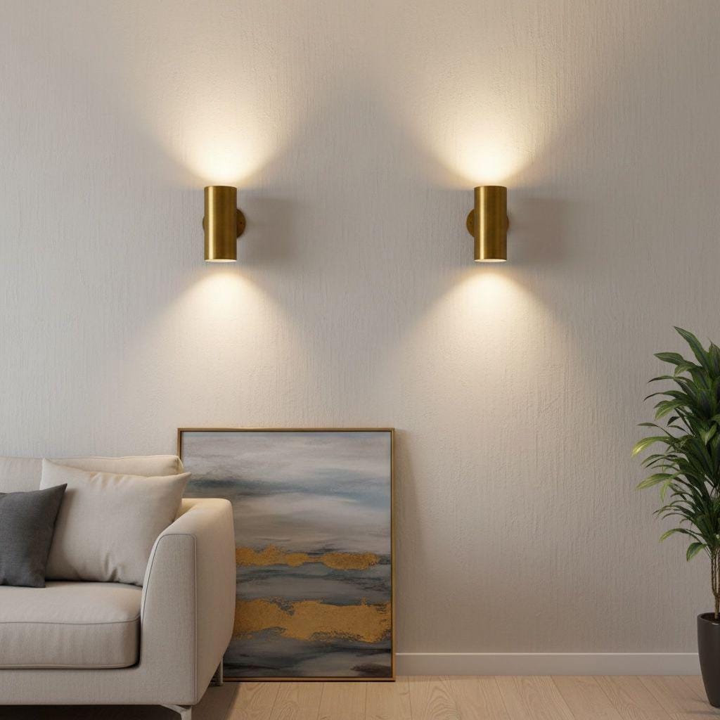 Modern Brass Wall Sconce: Indoor Light Fixture, E26/E27 Socket - Image 13