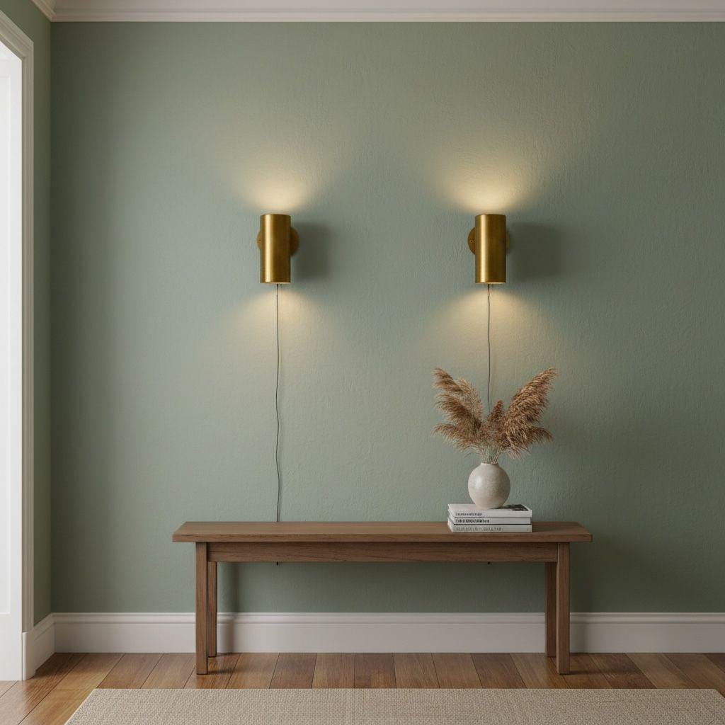 Modern Brass Wall Sconce: Indoor Light Fixture, E26/E27 Socket - Image 3