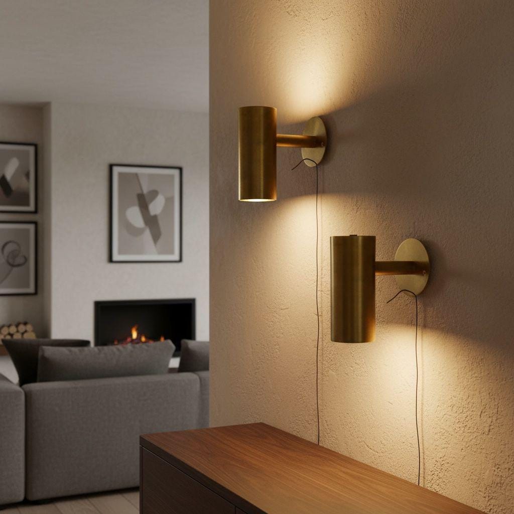 Modern Brass Wall Sconce: Indoor Light Fixture, E26/E27 Socket - Image 7